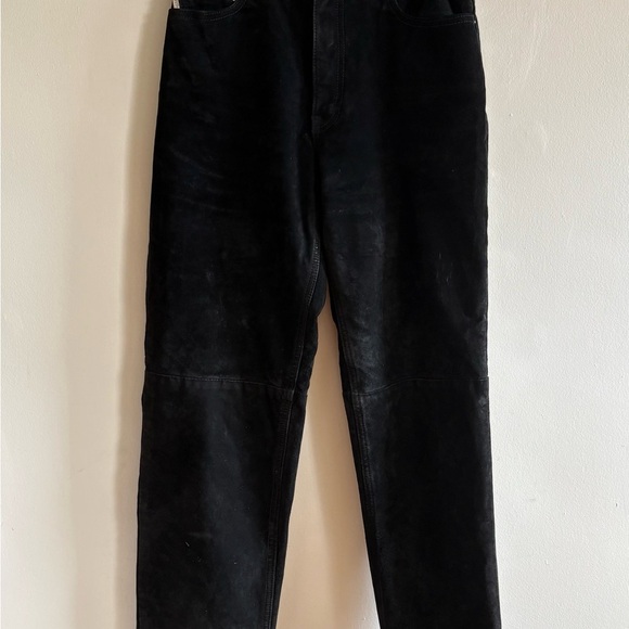 Vintage Skotts Suede Black High-Waisted Pants – Size 28 - Picture 4 of 9